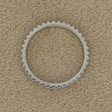 Platinum 0.50ct Diamond Slim 1.6mm Claw Set Full Eternity Ring