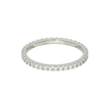 Platinum 0.50ct Diamond Slim 1.6mm Claw Set Full Eternity Ring
