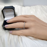 Platinum 0.30ct Diamond Slim 1.4mm Claw Set Full Eternity Ring