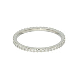 Platinum 0.30ct Diamond Slim 1.4mm Claw Set Full Eternity Ring