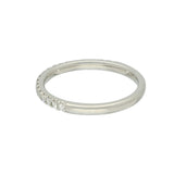 Platinum 0.25ct Diamond Slim 1.9mm Micro-Claw Set Half Eternity Ring