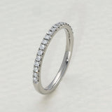 Platinum 0.25ct Diamond Slim 1.9mm Micro-Claw Set Half Eternity Ring