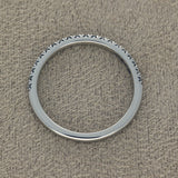 Platinum 0.25ct Diamond Slim 1.9mm Micro-Claw Set Half Eternity Ring