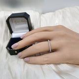 Platinum 0.25ct Diamond Slim 1.9mm Micro-Claw Set Half Eternity Ring