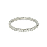 Platinum 0.25ct Diamond Slim 1.9mm Micro-Claw Set Half Eternity Ring