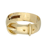 Pre-Owned 9ct Yellow Gold Plain 6mm Buckle Ring 1987