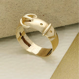Pre-Owned 9ct Yellow Gold Plain 6mm Buckle Ring 1987