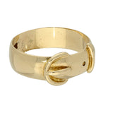 Pre-Owned 9ct Yellow Gold Plain 6mm Buckle Ring 1987