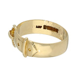 Pre-Owned 9ct Yellow Gold Plain 6mm Buckle Ring 1987