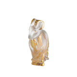Lalique Goat Sculpture Clear, Gold Stamped Crystal 10875500