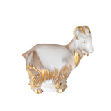 Lalique Goat Sculpture Clear, Gold Stamped Crystal 10875500