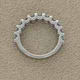 Platinum 1.54ct Diamond Claw Set Half Eternity Ring