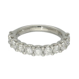 Platinum 1.54ct Diamond Claw Set Half Eternity Ring