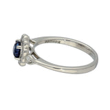 Platinum Sapphire & Diamond Daisy Cluster Ring