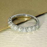 Platinum 1.08ct Diamond Claw Set Half Eternity Ring