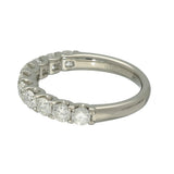 Platinum 1.08ct Diamond Claw Set Half Eternity Ring
