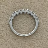 Platinum 1.08ct Diamond Claw Set Half Eternity Ring