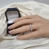 Platinum 1.08ct Diamond Claw Set Half Eternity Ring
