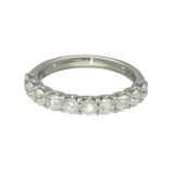Platinum 1.08ct Diamond Claw Set Half Eternity Ring