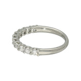 Platinum 0.46ct Diamond Claw Set 2.5mm Half Eternity Ring