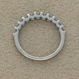 Platinum 0.46ct Diamond Claw Set 2.5mm Half Eternity Ring