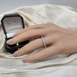 Platinum 0.46ct Diamond Claw Set 2.5mm Half Eternity Ring