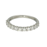 Platinum 0.46ct Diamond Claw Set 2.5mm Half Eternity Ring