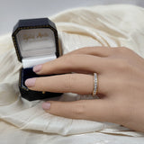 18ct Yellow Gold 0.72ct Princess Cut Diamond Channel Set Half Eternity Ring