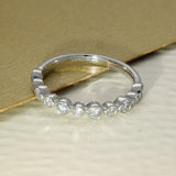 Platinum Diamond 0.70ct Bubble Half Eternity Ring