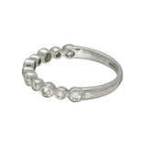 Platinum Diamond 0.70ct Bubble Half Eternity Ring