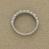 Platinum Diamond 0.70ct Bubble Half Eternity Ring