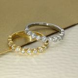 Platinum Diamond 0.70ct Bubble Half Eternity Ring