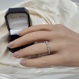 Platinum Diamond 0.70ct Bubble Half Eternity Ring