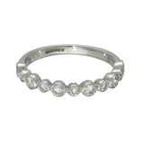 Platinum Diamond 0.70ct Bubble Half Eternity Ring