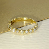 18ct Yellow Gold Diamond 0.43ct Bubble Half Eternity Ring