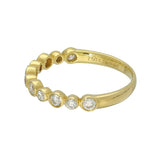 18ct Yellow Gold Diamond 0.43ct Bubble Half Eternity Ring