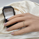 18ct Yellow Gold Diamond 0.43ct Bubble Half Eternity Ring