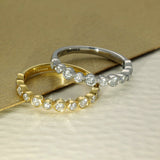 18ct Yellow Gold Diamond 0.43ct Bubble Half Eternity Ring