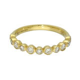 18ct Yellow Gold Diamond 0.43ct Bubble Half Eternity Ring