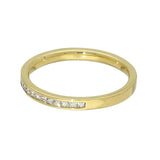 18ct Yellow Gold 0.28ct Princess Cut Diamond Channel Set Half Eternity Ring