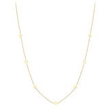 9ct Yellow Gold Circle Motif Curb Link Necklace 18"