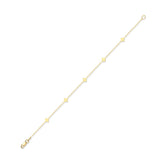 9ct Yellow Gold Clover Motif Chain Bracelet 18.5cm