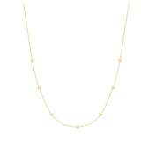 9ct Yellow Gold Clover Leaf Motif Trace Link Necklace 18"