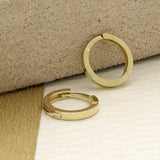 9ct Yellow Gold Small Square Edge Tube Huggie Earrings 10mm