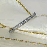 Platinum 0.15ct Round Brilliant Cut Diamond Channel Set 2mm Half Eternity Ring