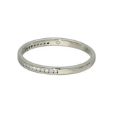 Platinum 0.15ct Round Brilliant Cut Diamond Channel Set 2mm Half Eternity Ring