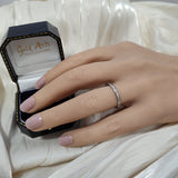 Platinum 0.15ct Round Brilliant Cut Diamond Channel Set 2mm Half Eternity Ring