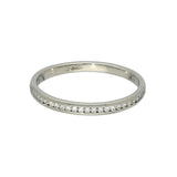 Platinum 0.15ct Round Brilliant Cut Diamond Channel Set 2mm Half Eternity Ring