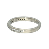 Platinum 0.25ct Round Brilliant Cut Diamond Channel Set 2.4mm Half Eternity Ring