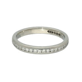 Platinum 0.25ct Round Brilliant Cut Diamond Channel Set 2.4mm Half Eternity Ring